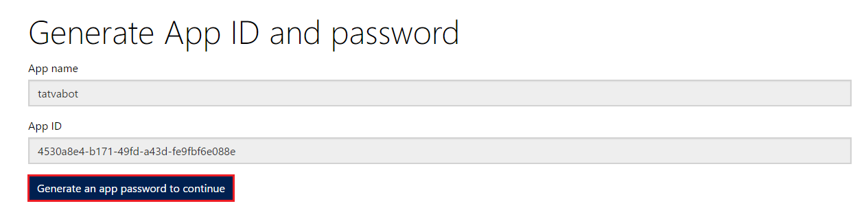 Generate an app password