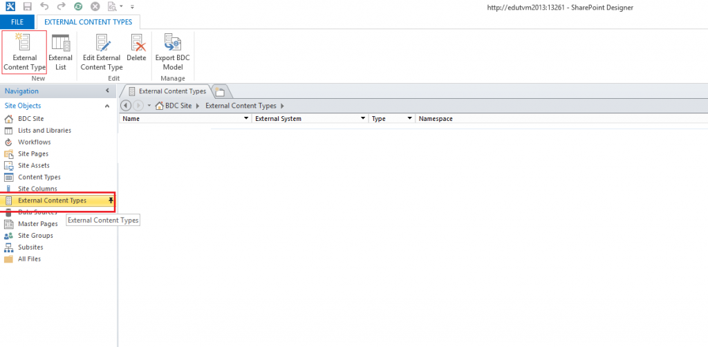 External Content Type SharePoint