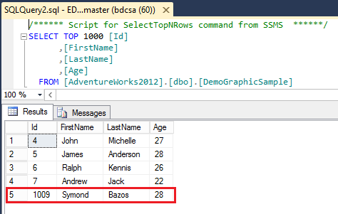 SQL Server Table