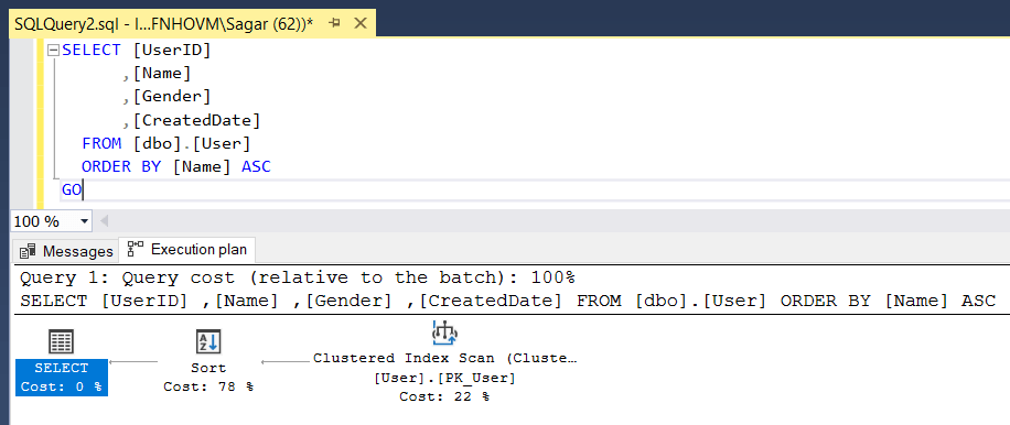 Estimated Execution Plan Example